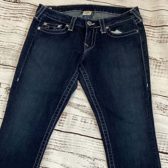 1187. True Religion Women's Dark Wash Skinny Jeans EUC Size 30 - Picture 3 of 8